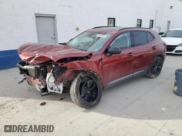 2022 Buick Envision Essence with VIN LRBFZPR41ND049298, listed as a Copart auction lot 84273634 with 76,252 mi miles and Salvage Title. Bid and sale history available at carsss.com. Image 1.