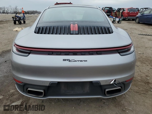2022 Porsche 911 Carrera with VIN WP0AA2A98NS205474, listed as a Copart auction lot 40023494 with 9,889 mi miles. Bid and sale history available at carsss.com. Image 6.
