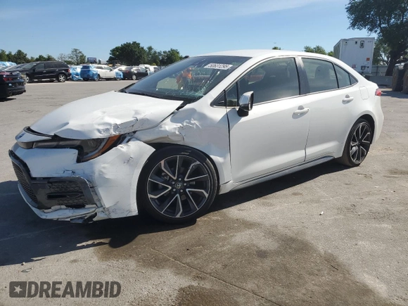 2022 Toyota Corolla SE with VIN JTDS4MCE3NJ087079, listed as a Copart auction lot 50631295 with 35,417 mi miles and Salvage Title. Bid and sale history available at carsss.com. Image 1.