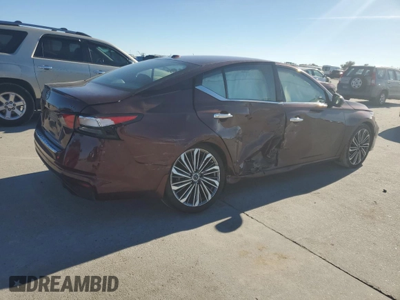 2023 Nissan Altima SL with VIN 1N4BL4EV8PN423424, listed as a Copart auction lot 83678134 with 21,058 mi miles and Salvage Title. Bid and sale history available at DreamBid. Image 3.