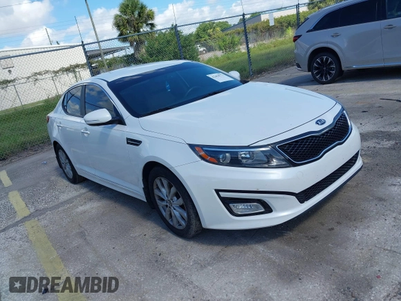 2015 Kia Optima LX z VIN KNAGM4A78F5614728, wystawiony jako IAAI lot #42494773 z przebiegiem 106 752 mil mil oraz . Historia ofert i sprzedaży dostępna na DreamBid. Obrazek 1.