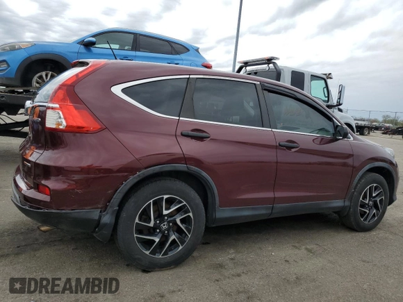 2016 Honda CR-V SE with VIN 5J6RM4H46GL127820, listed as a Copart auction lot 48460775 with 116,588 mi miles and Salvage Title. Bid and sale history available at carsss.com. Image 3.