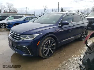 2022 Volkswagen Tiguan SEL R-Line with VIN 3VV4B7AX1NM068989, listed as a Copart auction lot 47182665 with 30,282 mi miles and Salvage Title. Bid and sale history available at carsss.com. Image 1.
