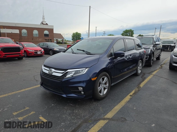 2018 Honda Odyssey EX-L with VIN 5FNRL6H75JB064377, listed as a Copart auction lot 56241905 with 103,651 mi miles and Clean Title. Bid and sale history available at DreamBid. Image 2.