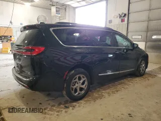 2023 Chrysler Pacifica Limited with VIN 2C4RC3GGXPR503876, listed as a Copart auction lot 45938445 with 12,606 mi miles and Salvage title. Bid and sale history available at DreamBid. Image 3.
