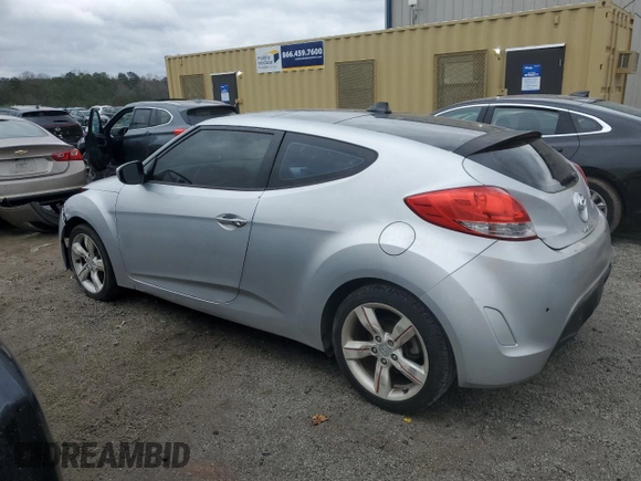 2012 Hyundai Veloster w/Red Int with VIN KMHTC6AD2CU021143, listed as a Copart auction lot 44055345 with Not provided miles and Clean title. Bid and sale history available at DreamBid. Image 2.