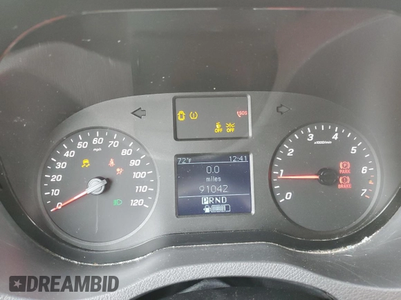 2022 Mercedes-Benz Sprinter Cargo with VIN W1Y40CHY0NT101988, listed as a Copart auction lot 46516295 with 91,042 mi miles and Salvage Title. Bid and sale history available at carsss.com. Image 9.