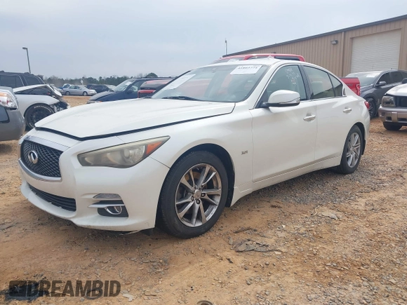 2017 Infiniti Q50 3.0t Premium with VIN JN1EV7AR8HM839141, listed as a IAAI auction lot 41803774 with 109,893 mi miles. Bid and sale history available at carsss.com. Image 17.