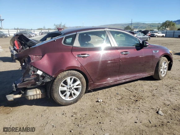 2018 Kia Optima S with VIN 5XXGT4L34JG184457, listed as a Copart auction lot 50050405 with 91,222 mi miles and Salvage Title. Bid and sale history available at carsss.com. Image 3.