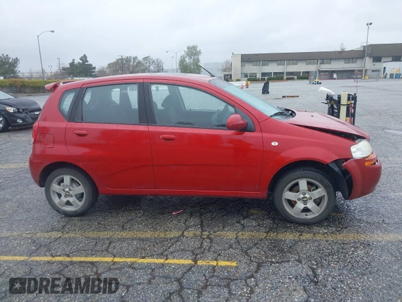 2006 Chevrolet Aveo LT with VIN KL1TG66676B549500, listed as a IAAI auction lot 41802744 with 58,777 mi miles and . Bid and sale history available at DreamBid. Image 13.