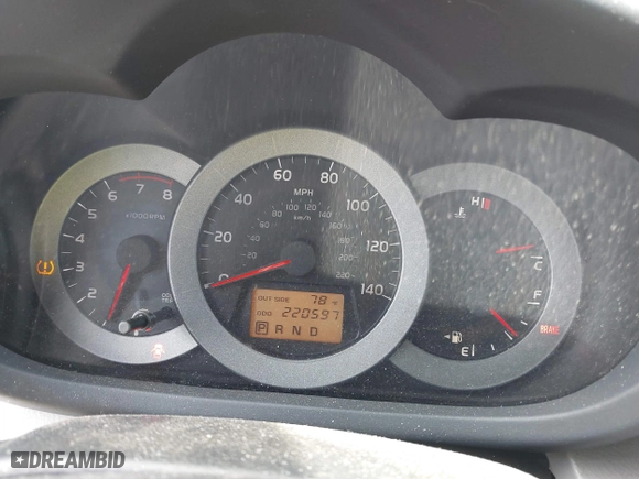2008 Toyota RAV4 Ltd with VIN JTMBD31V486074748, listed as a IAAI auction lot 42121498 with 220,597 mi miles. Bid and sale history available at carsss.com. Image 7.