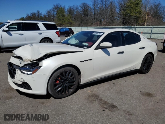 2017 Maserati Ghibli S Q4 z VIN ZAM57RTA6H1247079, wystawiony jako Copart lot #52099755 z przebiegiem 124 159 mil mil oraz Szkody całkowita. Historia ofert i sprzedaży dostępna na DreamBid. Obrazek 1.