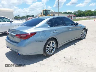 2018 Infiniti Q50 3.0t LUXE with VIN JN1EV7AP1JM361018, listed as a IAAI auction lot 39463706 with 45,648 mi miles. Bid and sale history available at carsss.com. Image 4.