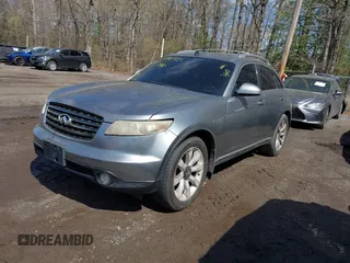 2005 Infiniti FX z VIN JNRAS08W85X218158, wystawiony jako IAAI lot #41991927 z przebiegiem 266 791 mil mil oraz . Historia ofert i sprzedaży dostępna na DreamBid. Obrazek 2.