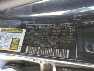 2018 Kia Optima Hybrid Premium with VIN KNAGT4LE3J5023262, listed as a Copart auction lot 65211244 with 142,212 mi miles and Salvage Title. Bid and sale history available at carsss.com. Image 12.