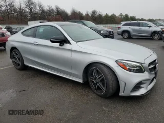 2021 Mercedes-Benz C 300 with VIN W1KWJ8EB7MG068900, listed as a Copart auction lot 83734424 with 42,440 mi miles and Salvage title. Bid and sale history available at DreamBid. Image 4.
