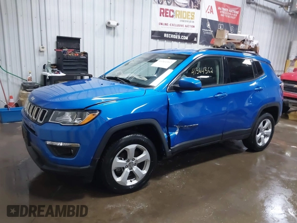 2020 Jeep Compass Latitude with VIN 3C4NJDBB1LT164874, listed as a IAAI auction lot 41364362 with 55,286 mi miles and . Bid and sale history available at DreamBid. Image 17.