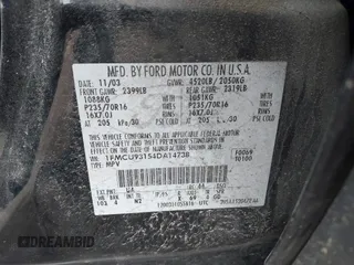 2004 Ford Escape XLT с VIN 1FMCU93154DA14738, выставлен на аукционе IAAI как лот 42531896 с пробегом 166 286 миль миль и . История ставок и продаж доступна на DreamBid. Изображение 9.