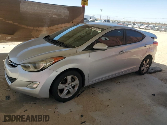 2012 Hyundai Elantra Limited with VIN KMHDH4AE3CU274216, listed as a Copart auction lot 53978675 with 115,254 mi miles and Salvage Title. Bid and sale history available at carsss.com. Image 1.