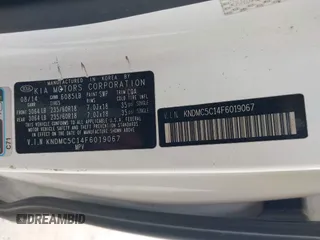 2015 Kia Sedona EX with VIN KNDMC5C14F6019067, listed as a IAAI auction lot 42045357 with 149,736 mi miles. Bid and sale history available at carsss.com. Image 9.