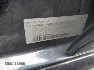 2015 Audi S4 Premium Plus with VIN WAUDGAFL9FA125132, listed as a Copart auction lot 72903834 with 0 mi miles and Salvage Title. Bid and sale history available at carsss.com. Image 14.