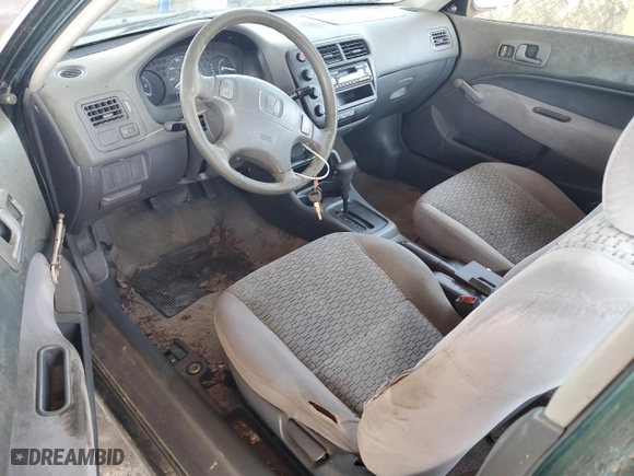 1999 Honda Civic DX with VIN 1HGEJ6224XL039608, listed as a Copart auction lot 77788394 with 292,199 mi miles and Clean Title. Bid and sale history available at carsss.com. Image 8.