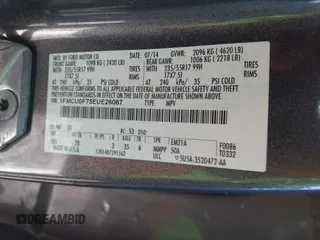 2014 Ford Escape S with VIN 1FMCU0F75EUE26087, listed as a IAAI auction lot 41882375 with 135,077 mi miles. Bid and sale history available at carsss.com. Image 9.