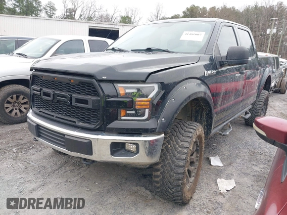 2017 Ford F-150 XL with VIN 1FTEW1EF8HFC36816, listed as a IAAI auction lot 41481007 with 100,828 mi miles. Bid and sale history available at carsss.com. Image 2.