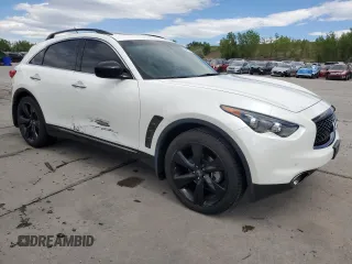 2017 Infiniti QX70 z VIN JN8CS1MW8HM410257, wystawiony jako Copart lot #54413295 z przebiegiem 41 206 mil mil oraz Szkody całkowita. Historia ofert i sprzedaży dostępna na DreamBid. Obrazek 4.