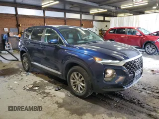 2019 Hyundai Santa Fe SE with VIN 5NMS2CAD9KH098017, listed as a Copart auction lot 64760335 with 48,456 mi miles and Salvage title. Bid and sale history available at DreamBid. Image 4.