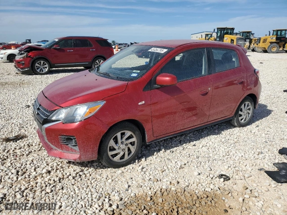 2021 Mitsubishi Mirage ES with VIN ML32AUHJ8MH007878, listed as a Copart auction lot 49356785 with 103,550 mi miles and Salvage Title. Bid and sale history available at carsss.com. Image 1.