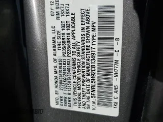 2012 Honda Odyssey Touring with VIN 5FNRL5H92CB134917, listed as a Copart auction lot 54437875 with 139,318 mi miles and Salvage Title. Bid and sale history available at DreamBid. Image 13.