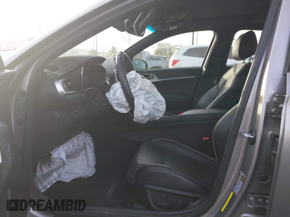 2021 Genesis G70 3.3T with VIN KMTG34LE2MU075898, listed as a IAAI auction lot 41375438 with 41,429 mi miles and . Bid and sale history available at DreamBid. Image 5.