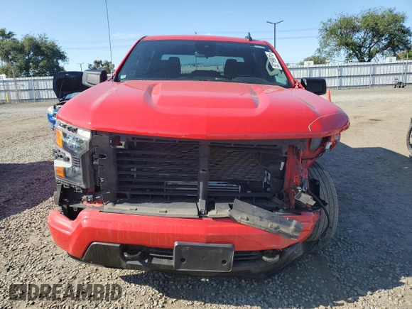 2022 Chevrolet Silverado 1500 Custom with VIN 1GCPABEK0NZ516377, listed as a Copart auction lot 52199015 with 51,751 mi miles and Salvage Title. Bid and sale history available at DreamBid. Image 5.