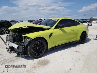 2021 BMW M4 Competition with VIN WBS33AZ05MCG52173, listed as a Copart auction lot 56218244 with 0 mi miles and Salvage Title. Bid and sale history available at carsss.com. Image 1.