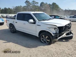 2017 Ford F-150 XL with VIN 1FTEW1EF1HFA28020, listed as a Copart auction lot 43564105 with 55,446 mi miles and Salvage title. Bid and sale history available at DreamBid. Image 4.
