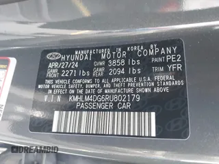 2024 Hyundai Elantra SEL with VIN KMHLM4DG6RU802179, listed as a IAAI auction lot 42432744 with 8,978 mi miles and . Bid and sale history available at DreamBid. Image 9.