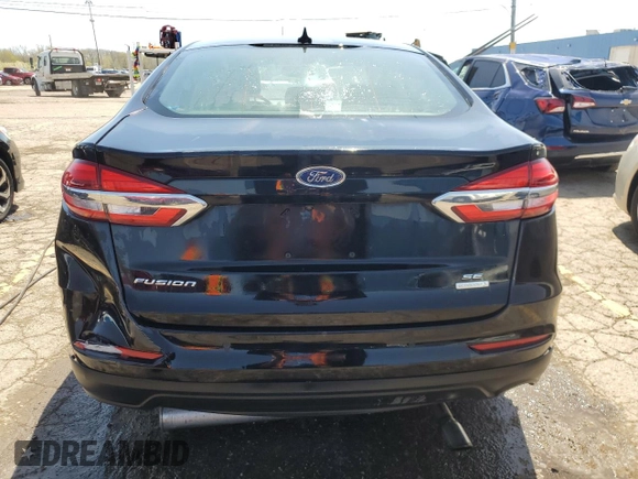 2020 Ford Fusion SE with VIN 3FA6P0HD9LR165245, listed as a Copart auction lot 54860845 with 33,319 mi miles and Non repairable. Bid and sale history available at DreamBid. Image 6.