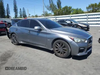 2017 Infiniti Q50 2.0t Premium with VIN JN1CV7AR2HM682617, listed as a Copart auction lot 49390875 with 152,586 mi miles and Salvage Title. Bid and sale history available at carsss.com. Image 4.