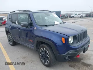 2016 Jeep Renegade Trailhawk with VIN ZACCJBCTXGPD30986, listed as a IAAI auction lot 41970876 with 55,814 mi miles and . Bid and sale history available at carsss.com. Image 1.