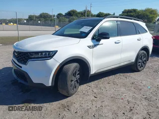 2023 Kia Sorento X-Line S with VIN 5XYRLDLC7PG216279, listed as a IAAI auction lot 41700095 with 21,370 mi miles. Bid and sale history available at carsss.com. Image 2.