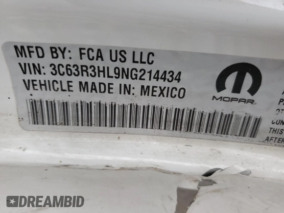 2022 Ram 3500 Big Horn with VIN 3C63R3HL9NG214434, listed as a Copart auction lot 79731294 with 106,927 mi miles and Salvage Title. Bid and sale history available at carsss.com. Image 12.