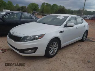 2013 Kia Optima LX with VIN KNAGM4A76D5374463, listed as a IAAI auction lot 42007879 with 167,445 mi miles. Bid and sale history available at carsss.com. Image 2.