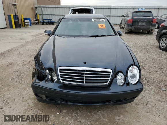 2002 Mercedes-Benz CLK 320/430 with VIN WDBLJ65G42T110763, listed as a Copart auction lot 87443274 with Not Provided miles and Salvage Title. Bid and sale history available at DreamBid. Image 5.