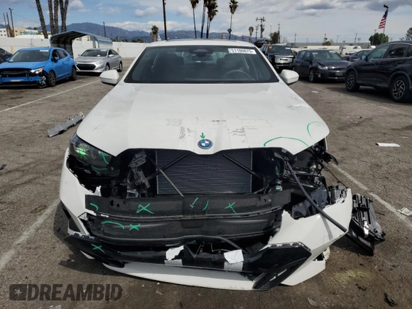 2024 BMW i5 eDrive40 with VIN WBY33FK04RCR92576, listed as a Copart auction lot 51180875 with 11,289 mi miles and Salvage title. Bid and sale history available at DreamBid. Image 5.
