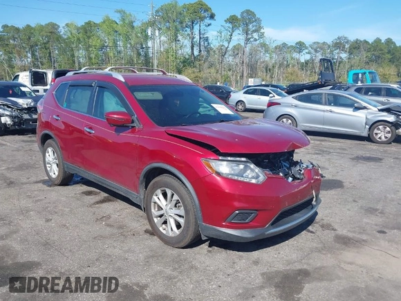 2016 Nissan Rogue SV with VIN KNMAT2MT0GP644465, listed as a IAAI auction lot 41898259 with 93,566 mi miles. Bid and sale history available at carsss.com. Image 1.