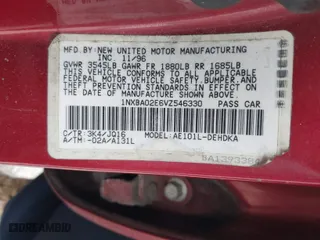 1997 Toyota Corolla with VIN 1NXBA02E6VZ546330, listed as a IAAI auction lot 41814505 with 206,504 mi miles. Bid and sale history available at carsss.com. Image 9.