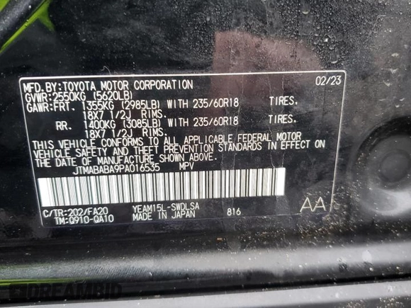 2023 Subaru Solterra Premium z VIN JTMABABA9PA016535, wystawiony jako Copart lot #45106524 z przebiegiem 6 495 mil mil oraz . Historia ofert i sprzedaży dostępna na DreamBid. Obrazek 14.