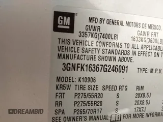 2007 Chevrolet Suburban LT with VIN 3GNFK16367G246091, listed as a IAAI auction lot 42105259 with 216,014 mi miles. Bid and sale history available at carsss.com. Image 9.