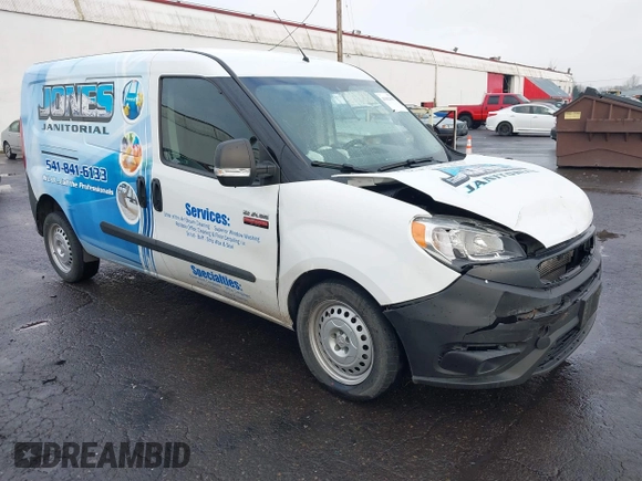 2021 Ram ProMaster City Cargo Tradesman with VIN ZFBHRFAB2M6T43801, listed as a IAAI auction lot 41312105 with 44,022 mi miles and . Bid and sale history available at DreamBid. Image 1.